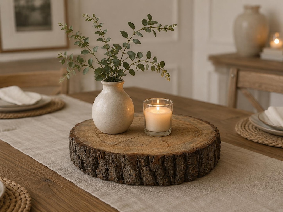 Live Edge Real Wood Wooden Rounds Stumps Disks Rustic Log Slices ...