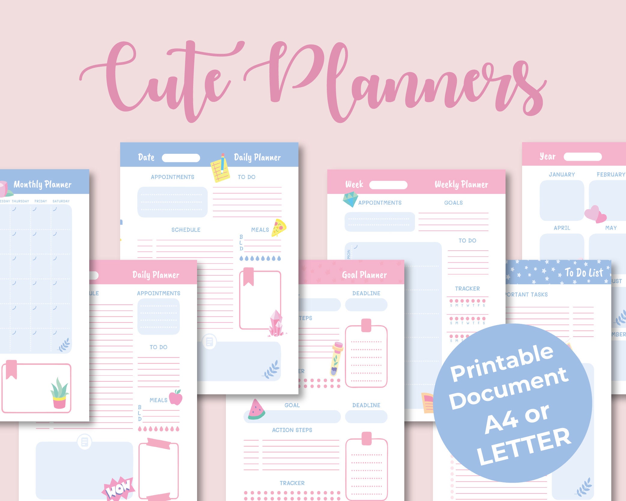 planner inserts  A Cute Shop FAQ & Blog Inspired by You.