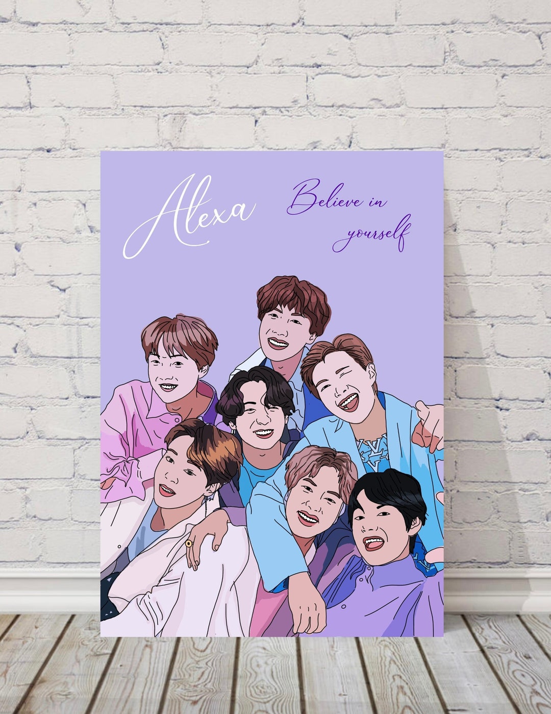 Custom Name BTS Poster | Bts Army Fan Gift | Instant Downloadable