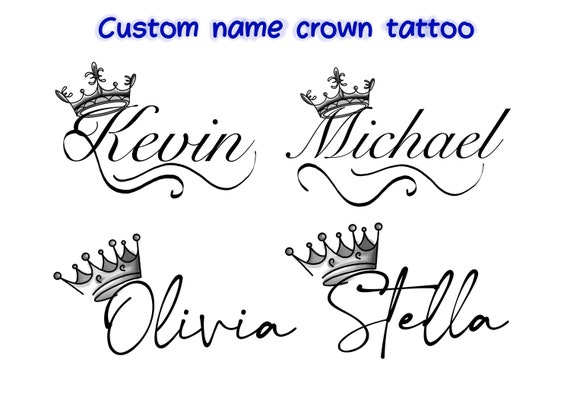 Buy Custom Name With Crown Tattoo Design Minimalist Tattoo PNG Online in India - Etsy Buy Custom Name With Crown Tattoo Design Minimalist Tattoo PNG Online in India - Etsy