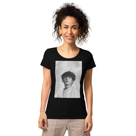 BTS ジョングク レディース Tシャツ | 手描き JK ポートレート - Etsy 日本