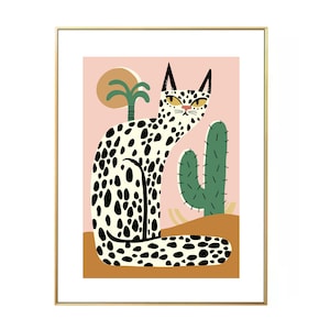 Big Wild Cat Wall Art | Instant Downloadable PNG