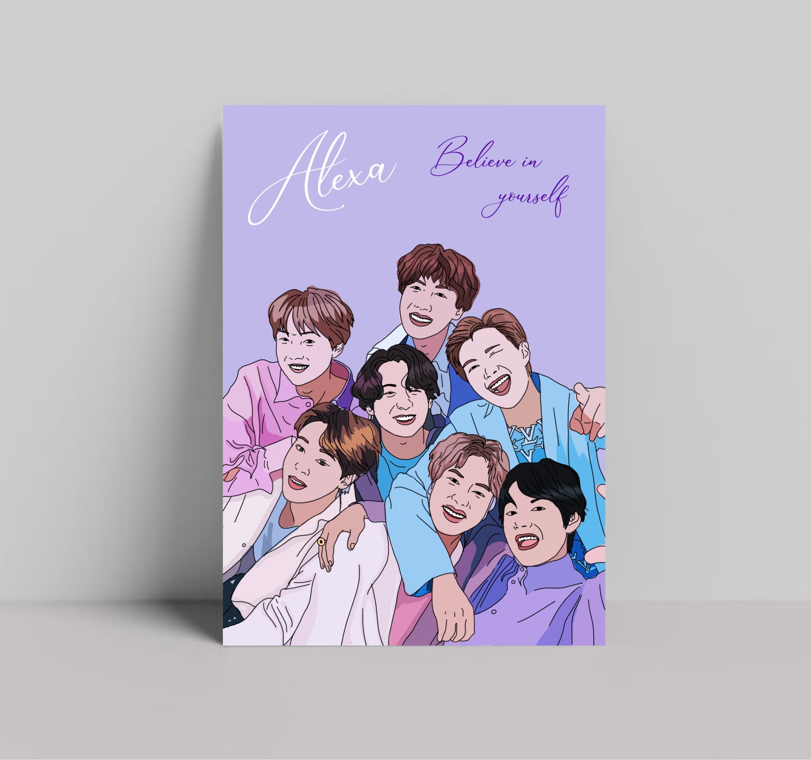 Custom Name BTS Poster | Bts Army Fan Gift | Instant Downloadable