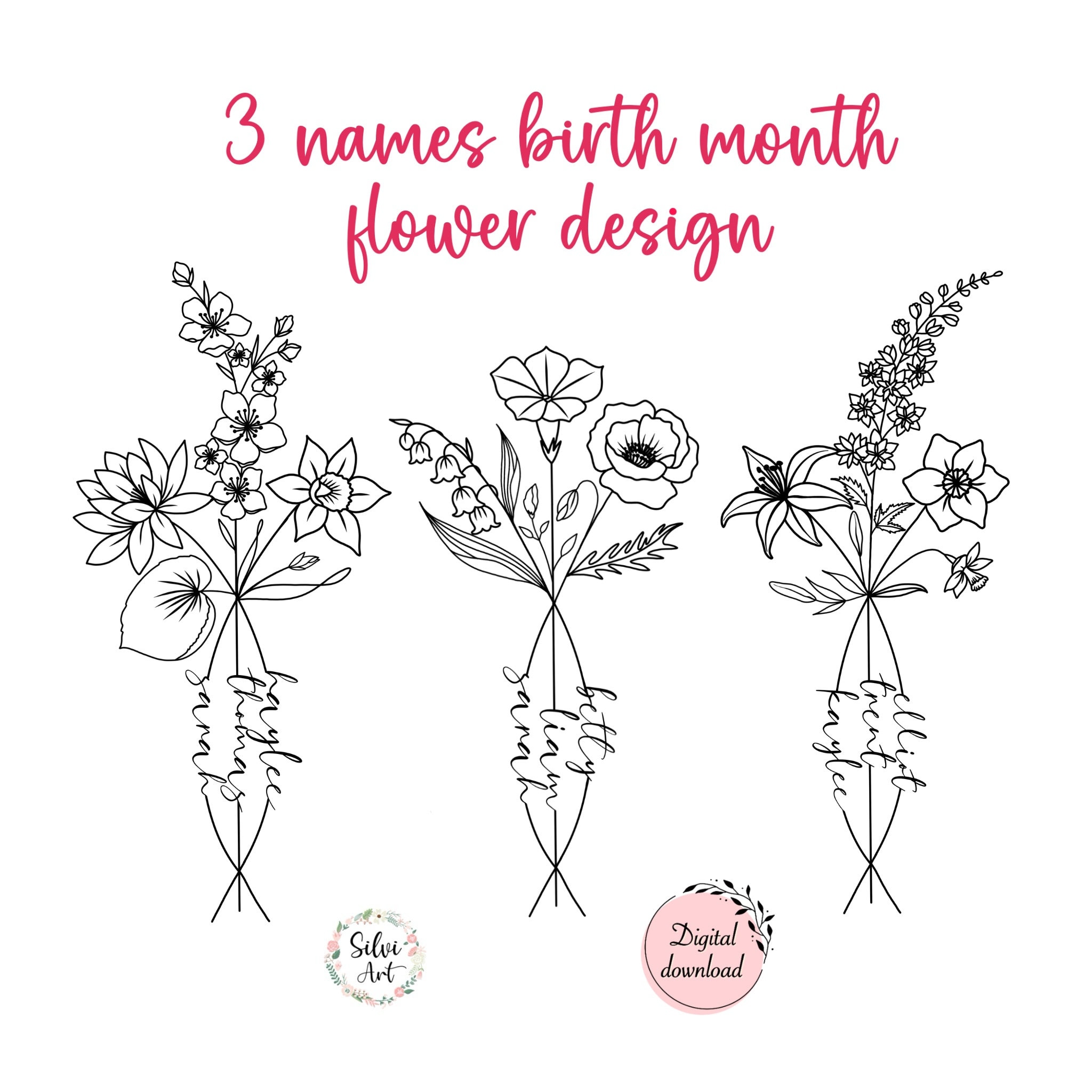 3 Birth Month Flower Tattoos You’ll Love