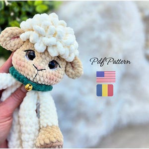 Patrón de amigurumi de cordero a crochet – Patrón de oveja adorable en PDF – Peluche suave – Costura sencilla y minimalista para hacer tú mismo