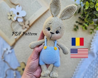 Crochet Bunny Pattern PDF – Zuzunica Amigurumi Rabbit – Plush Toy Tutorial – Beginner Friendly – Instant Download