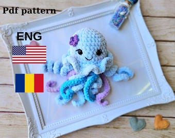 Amigurumi Jellyfish Crochet Pattern PDF – Velvet Plush Sea Animal Toy – Beginner Friendly Tutorial – Cute DIY Gift – Instant Download
