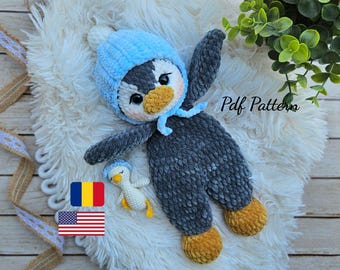 Amigurumi bébé pingouin - pingouin câlin / pingouin au crochet / pingouin en peluche / modèle Pdf / Amigurumi au crochet / pingouin Amigurumi / pingouin