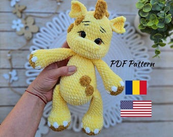 Drachen Amigurumi - Häkelanleitung / Süßer Drache / Pdf Muster / Amigurumi Muster / Drachen Muster / DIY Häkelanleitung
