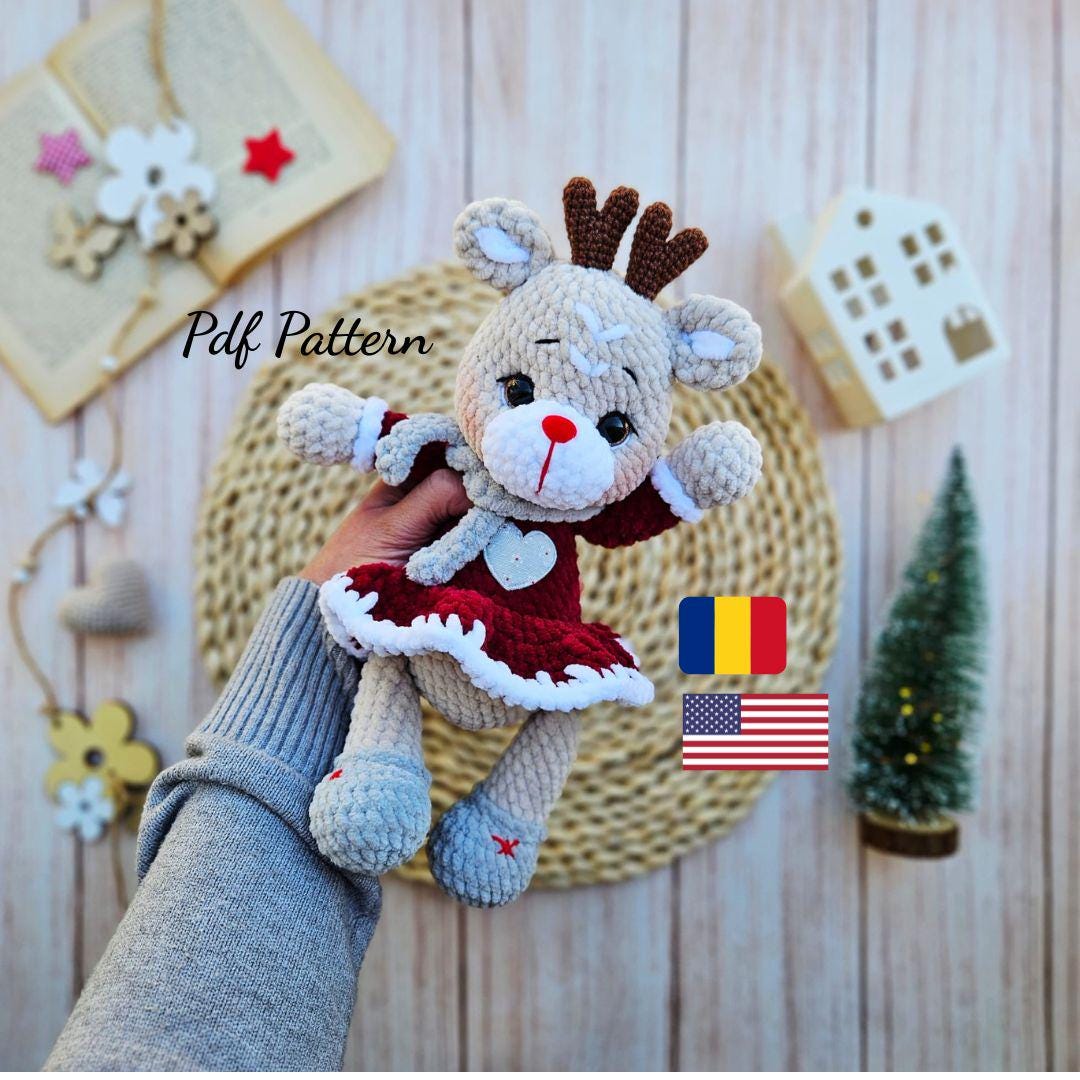 30 Deer Crochet Patterns for Woodland, Holiday, and Amigurumi Projects 8 Renya the Reindeer Girl