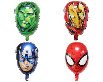CAPTAIN AMERICA BIRTHDAY PARTY Avengers Balloons Hulk Iron man Batman Spiderman 