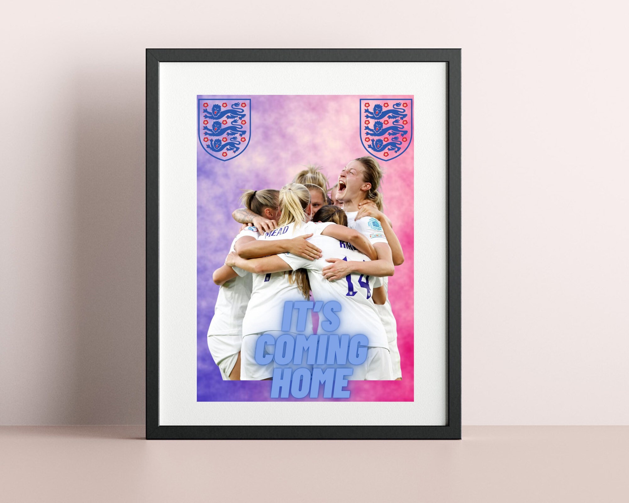 England Lionesses Its Coming Home Football Home Premium Matte Vertical
