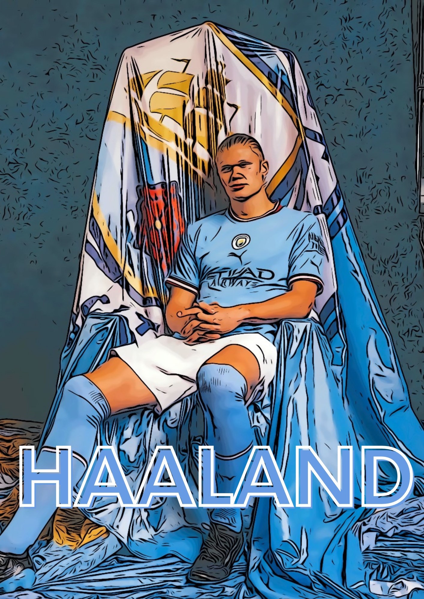 Erling Haaland Manchester City Season 2022/23 Unframed A4 A3 - Etsy UK