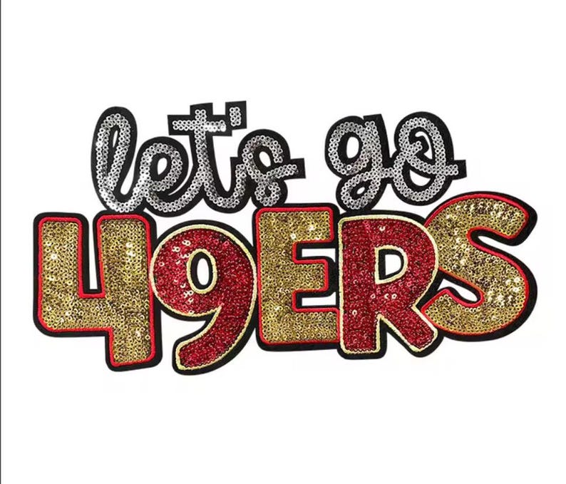 Let’s Go 49ers Large Iron on Patch - Etsy