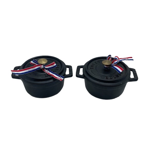 Staub Mini Cast Iron Round Pot With Lid Two Handles Etsy