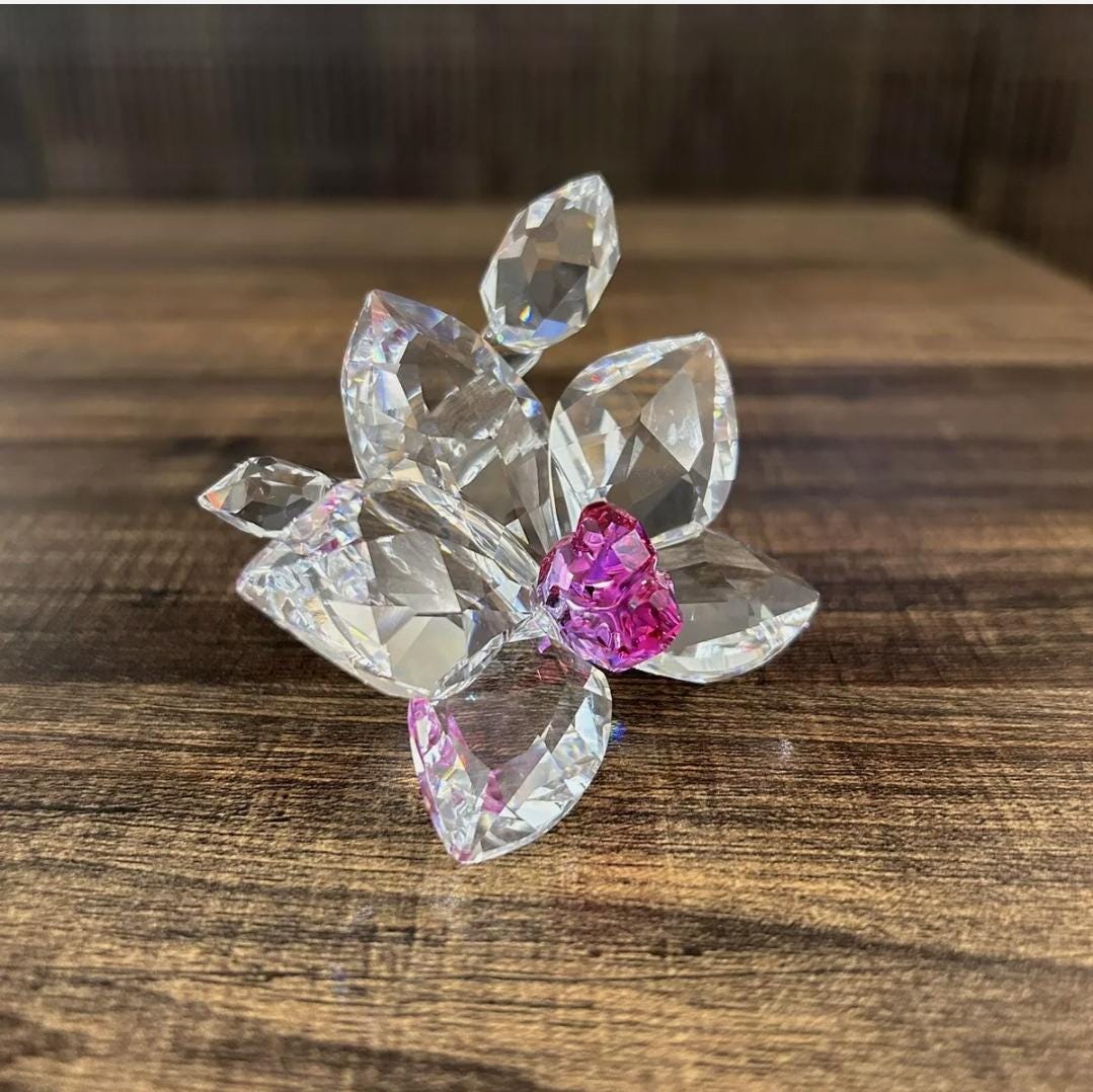 Swarovski Crystal Figurine Orchid Flower Blossom - Etsy