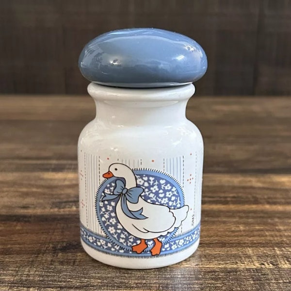 Vintage Country Goose Spice Jar Ceramic Cottagecore 80s Replacement