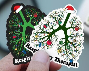 Respiratory Therapist Christmas Lung Sticker: RT Gift