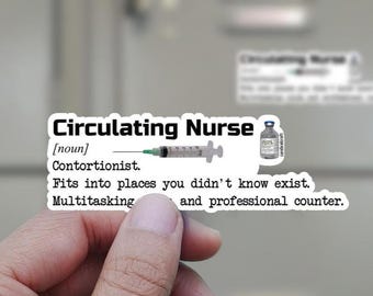 Funny nurse magnet for locker, circulating nurse gift for nurse week, rn gift for surgical nurse, operating room nurse locker magnet
