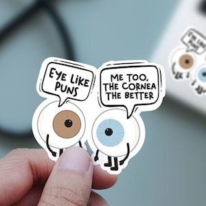 Funny optometry eye doctor sticker, cute optometrist gift for optometry tech, opthalmic tech gift, funny eye doctor sticker, optomery gift