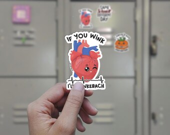 Wenkebach heart magnet, funny anatomical heart locker magnet, cardiology gift for nurse cardiac fridge magnet, healthcare heart magnet