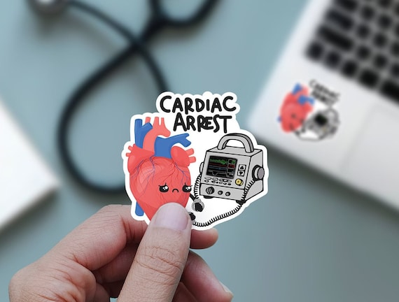 Cardiac cute heart anatomy sticker, funny anatomical heart sticker, cardiology gift for nurse, cardiac nurse gift, funny healthcare heart
