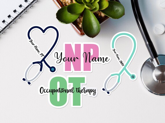 Personalized Sticker for Medicine, for healthcare student, future PA gift, physician assistant sticker, EMT, dentist sticker, NP gift