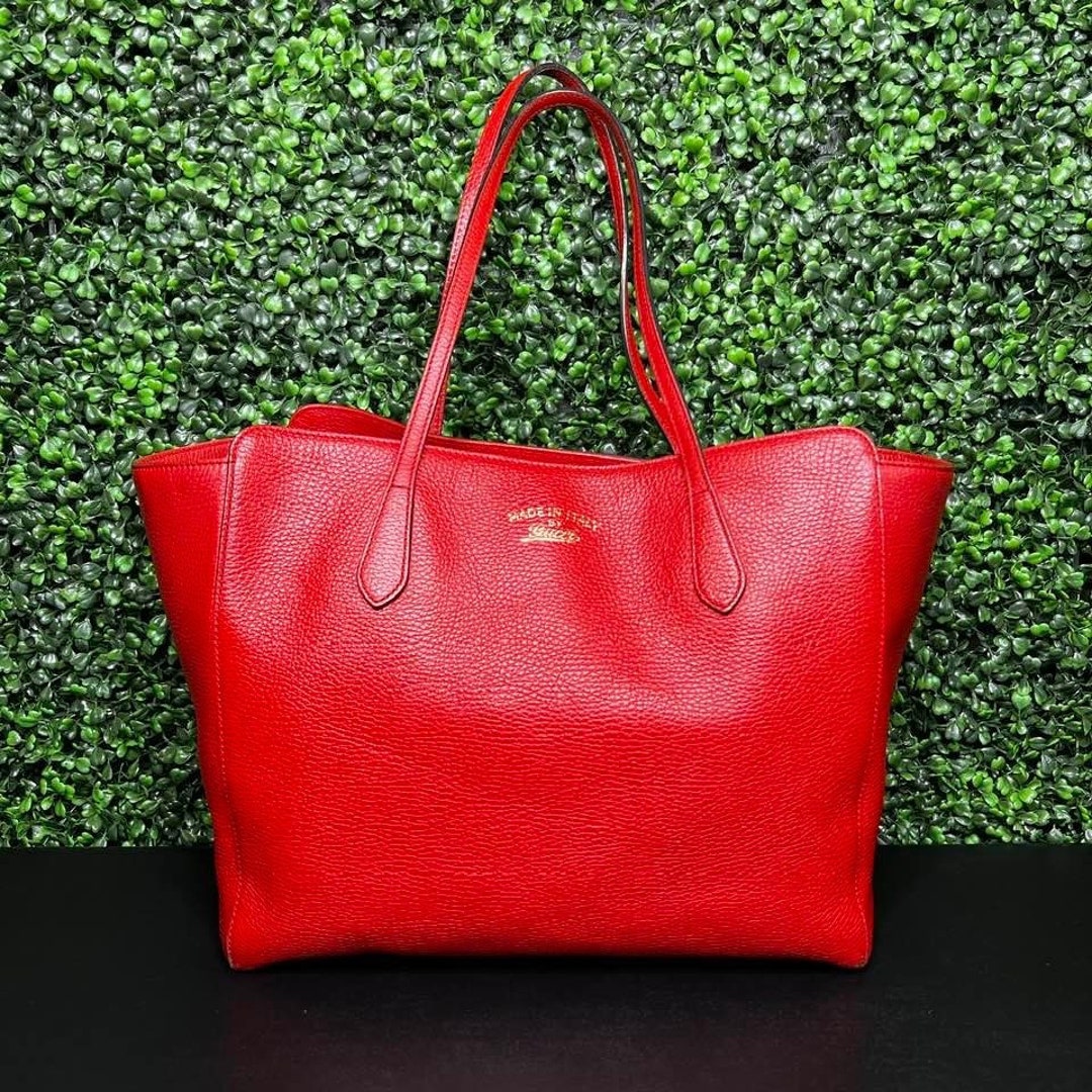Gucci Pebbled Leather Swing Tote Etsy Canada