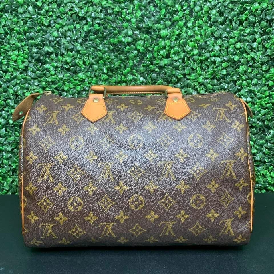 Hand Painted, Vintage Louis Vuitton Speedy 30 - Rainbow Reflection Artwork Artwork on Both Sides