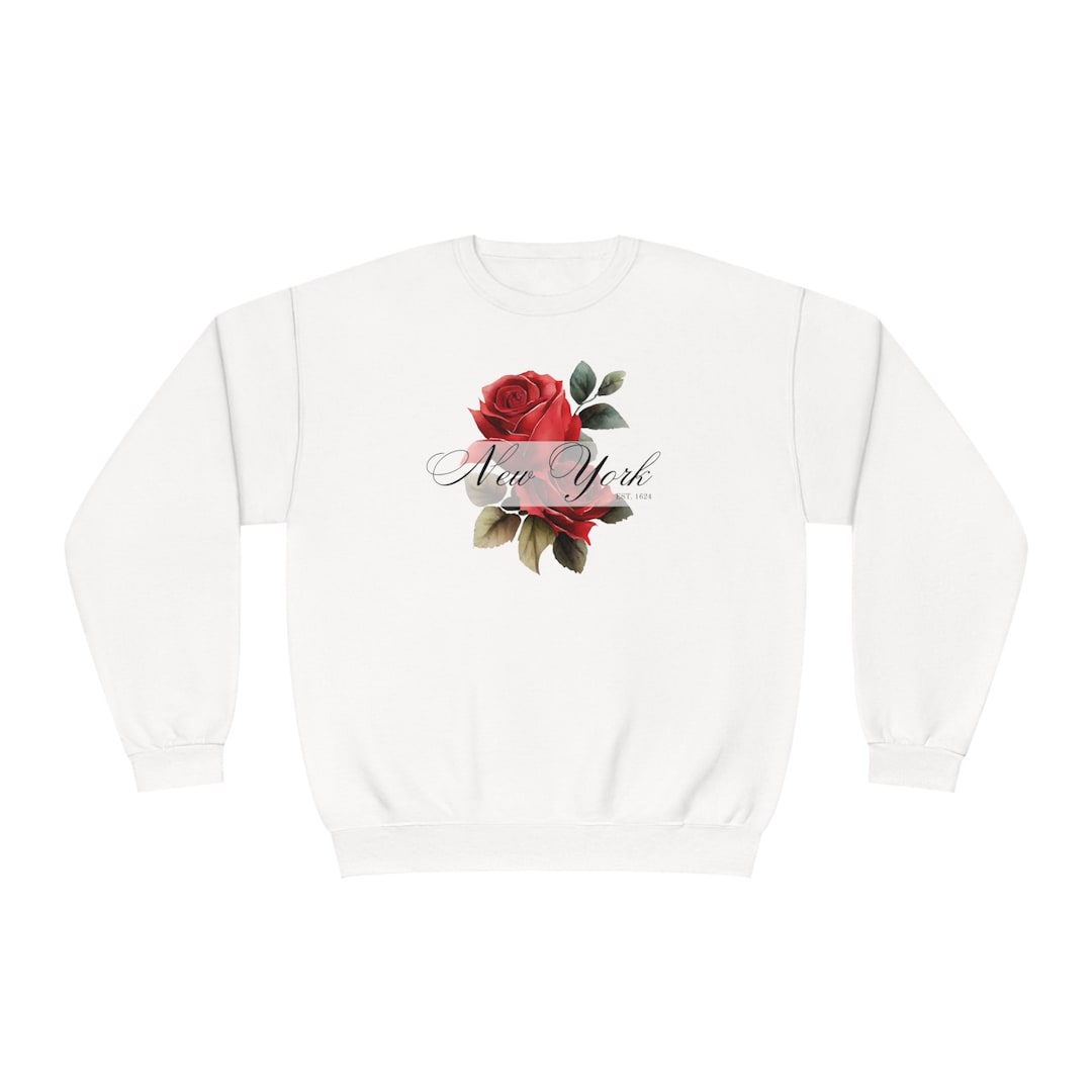New York State Flower Sweatshirt Etsy