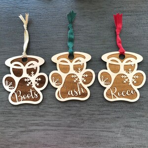 Personalized Angel Paw Print Ornament