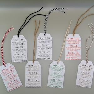 Custom Vanilla Extract Tags - Set of 12