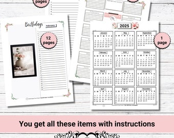 Calendar Bundle Floral with Birthday Calendar