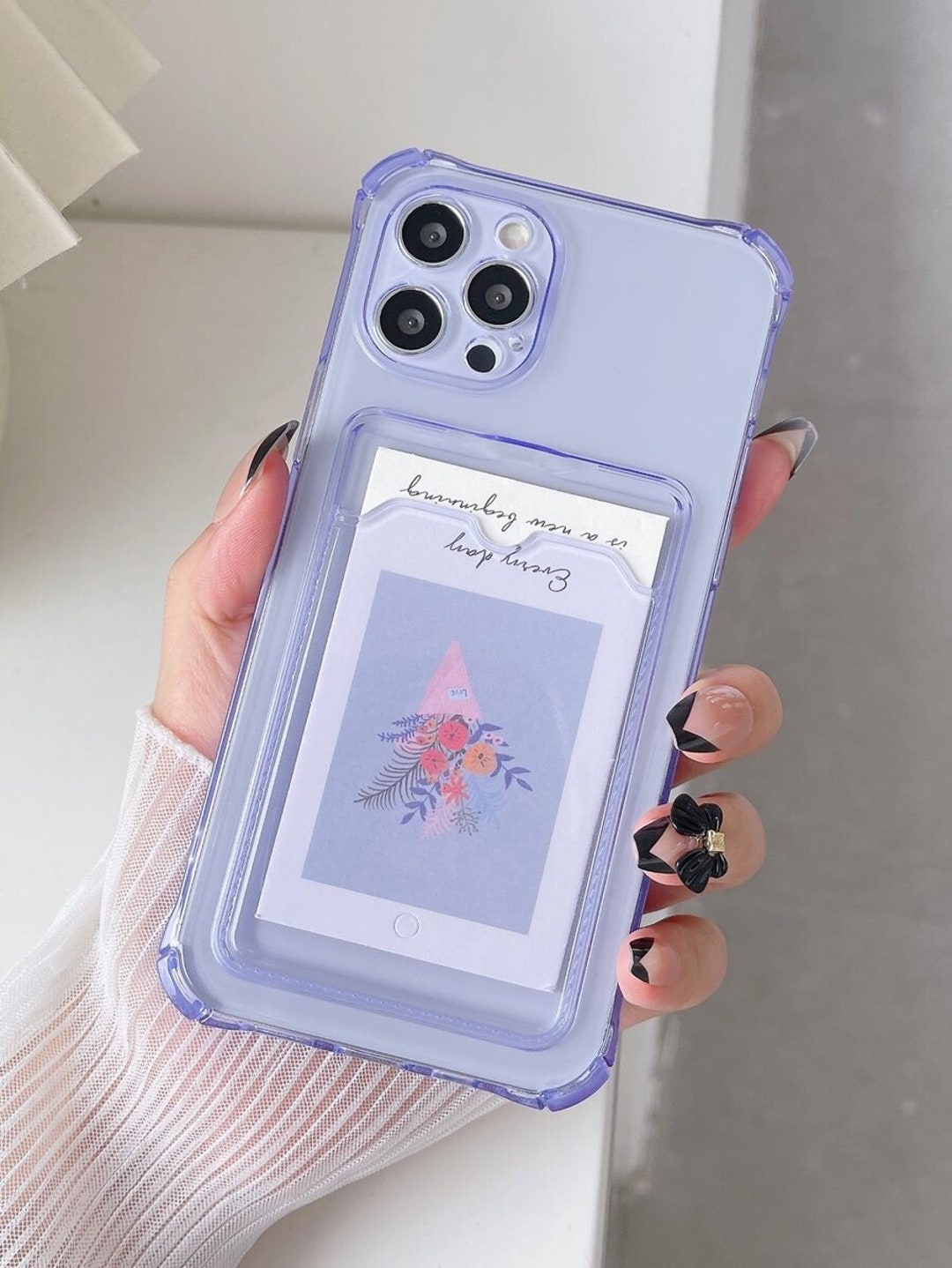 Cute iPhone Case With Card Slot Card Holder Wallet Shock Etsy