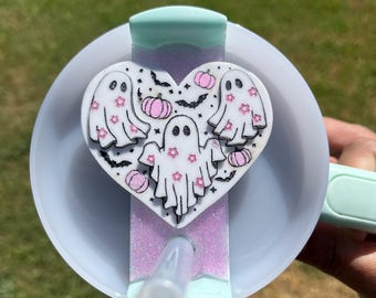 Ghost Stanley Lid Tag, Ghost Stanley Tag, Name Plate Tag, Acrylic Personalized Name Tag, 30oz & 40oz Stanley, name plate, Halloween tag