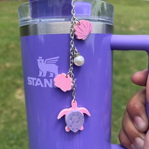 Stanley straw charms, charms, tumbler cup accessories, turtle tumbler charms, name, sea turtles, beach vibe, summer charms ,cup accessories
