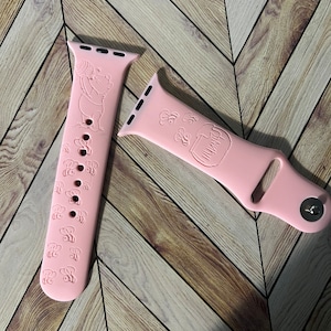 Customized watch band, bees watch band, watch band, honey bees, Pooh engraved watch band, custom watch band, silicone watch band,