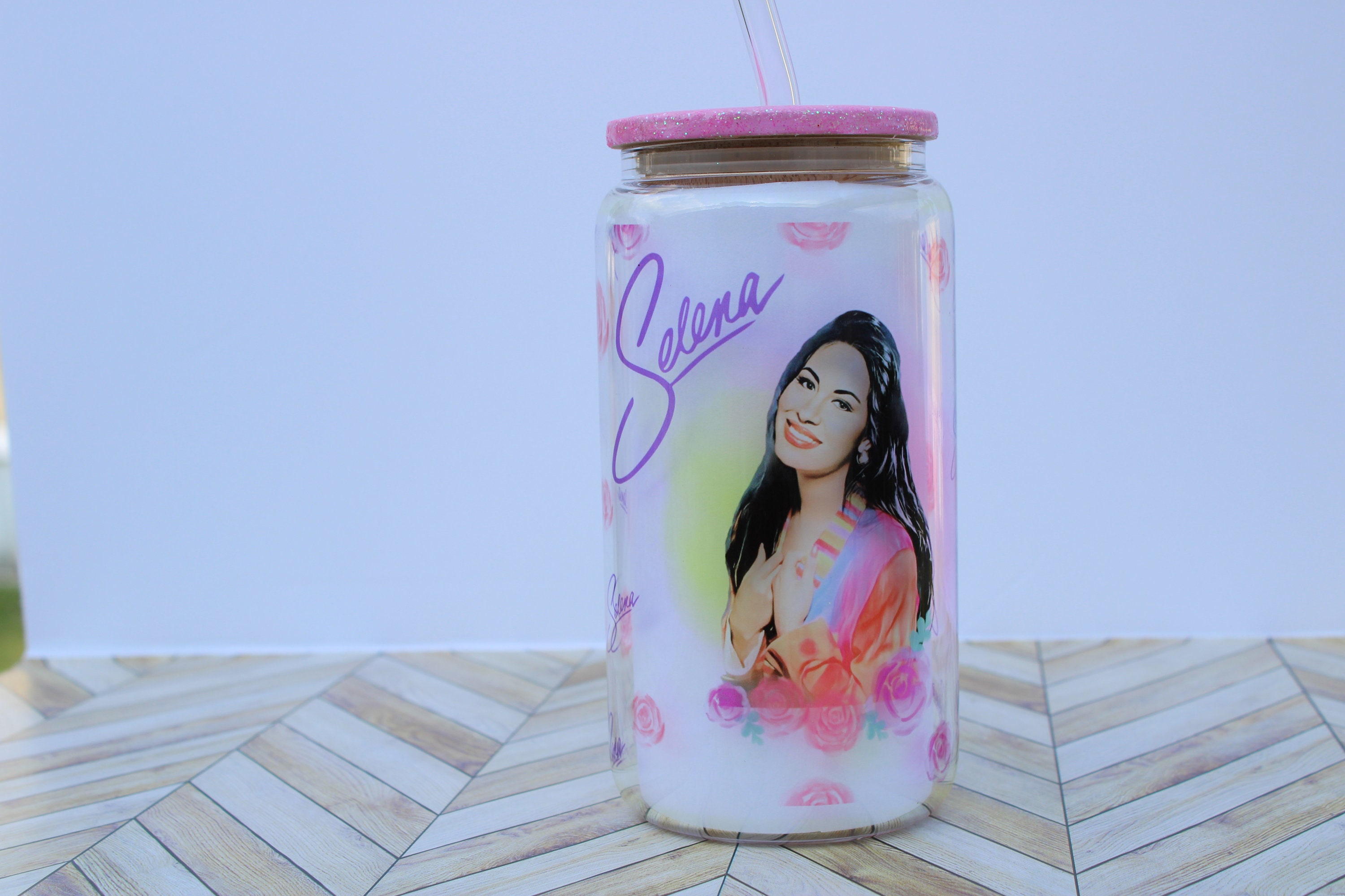 SELENA Tumbler 16 Oz Glass Cup Texas Glass Cup Reina Del Tex Mex