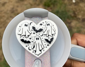 Ghost Stanley Lid Tag | Ghost Stanley Tag | Name Plate Tag | Acrylic Personalized Name Tag | 30oz & 40oz Stanley, name plate, Halloween tag