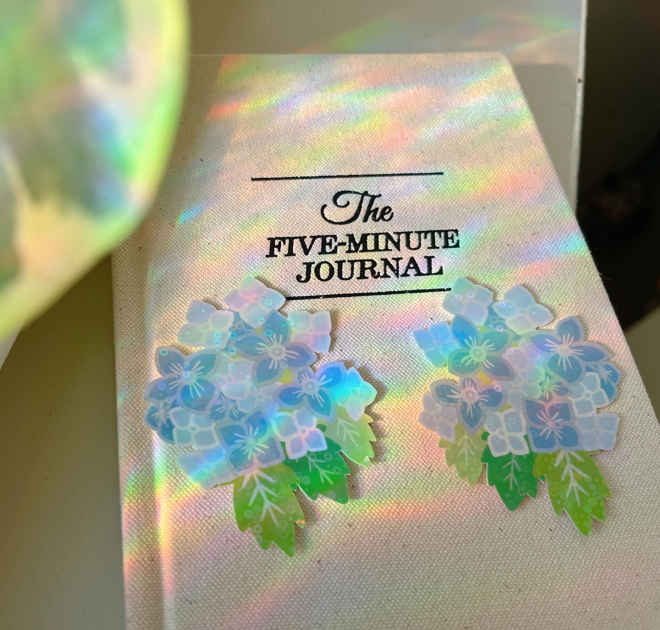 Hydrangea Stickers, Waterproof & Holographic- PAIR SET (2 Types/ 2 ...
