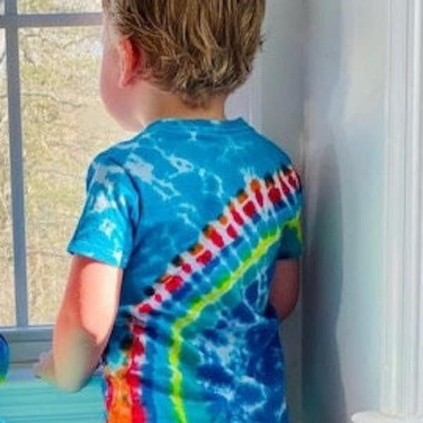 Tie Dye Shirt for Kids, Child Tie Dye Tee, Young Hippie, Kids Tie Dye Shirt, Festival Clothing, Colorful Kids Clothing, worth wait