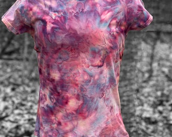 Tie Dye Shirt for Women, Custom Tye dye shirt,  Vneck or Crew iced dye, Festival Wear Tee, Cruise Shirt, SUPER SOFT - ZOMBIE - pics to come