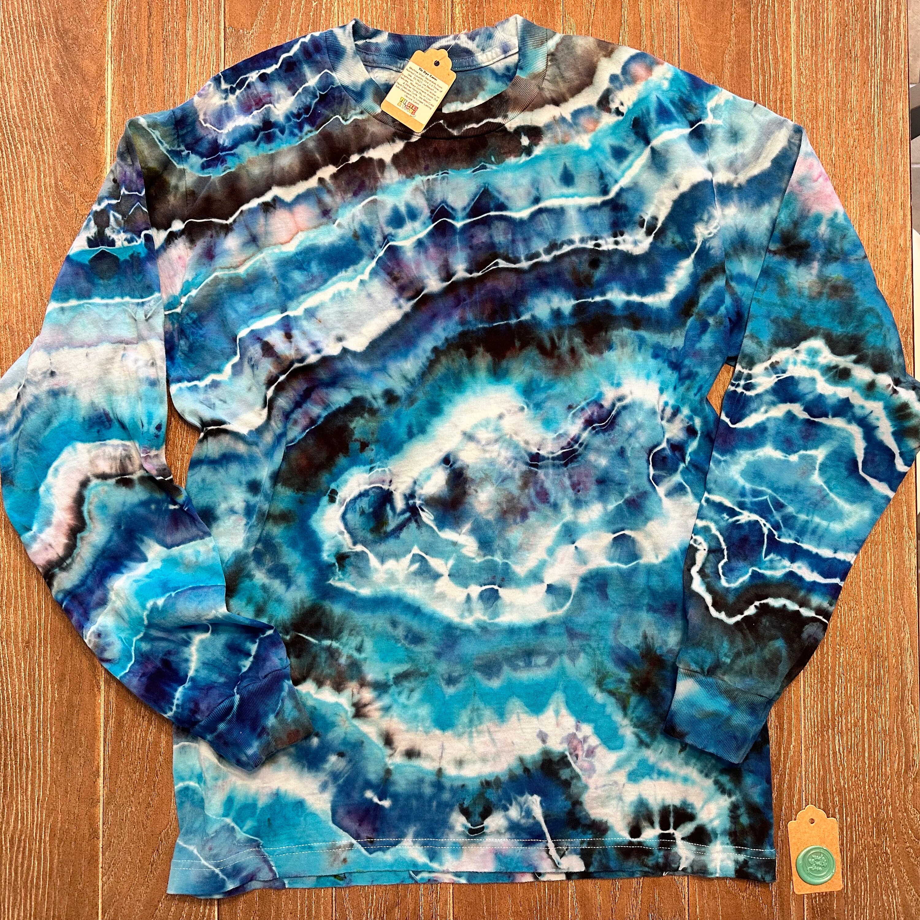 【SATIIIZ】DS Printed Dyeing Long Sleeve Tee Tie Dye Long Sleeve Sun - Etsy