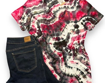 Tie Dye Shirt for Women, Vneck or Crew Custom Tye dye shirt, Festival Wear Tee, Unique gift, Grateful, Soft Tee, Tie-Dye Shirt, SUPER SOFT