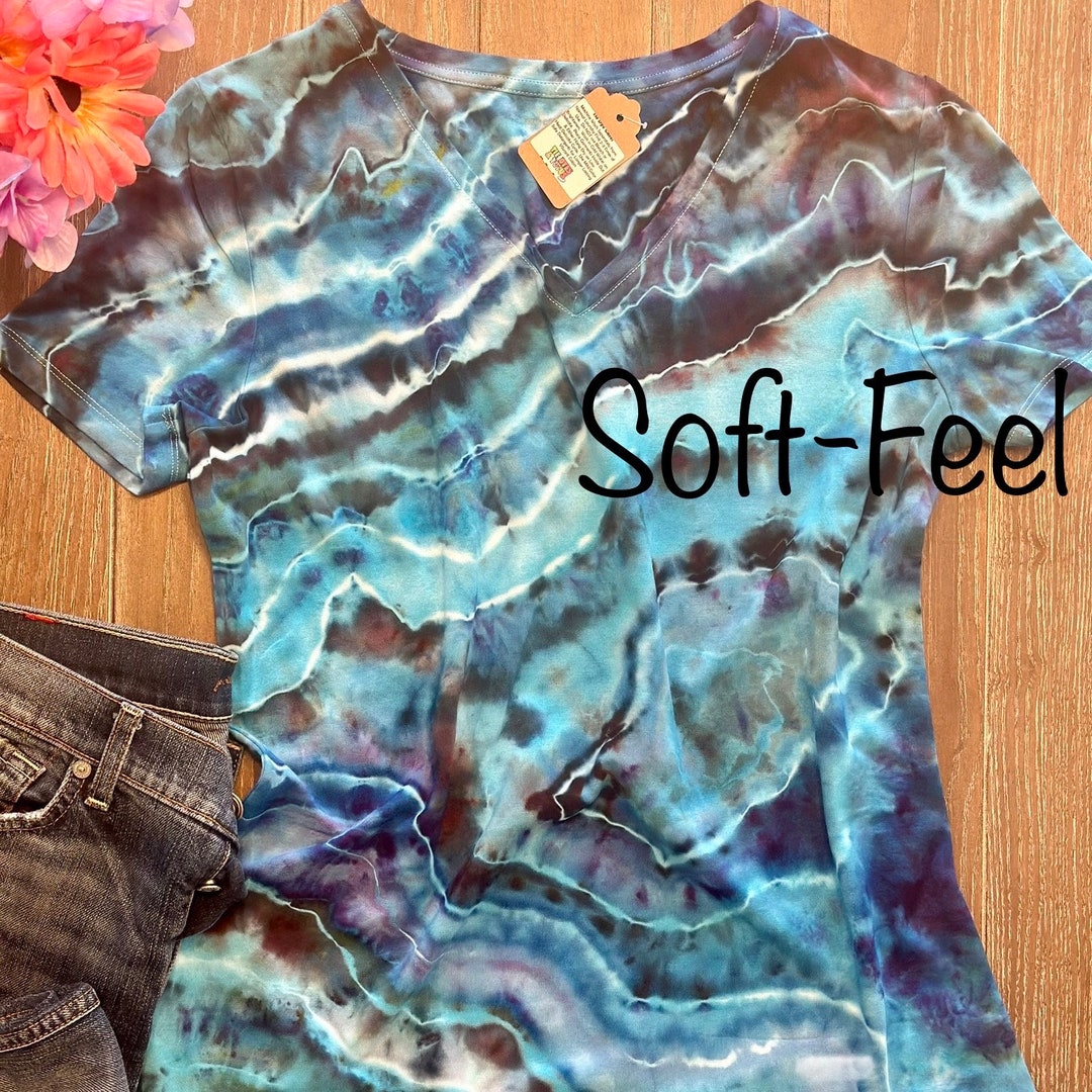 Tie Dye Shirt for Women Vneck Custom Tye Dye Shirt Etsy
