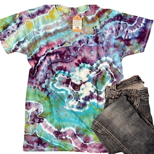 Tie Dye Shirt for Youth, Toddler Tie Dye,Tye dye shirt, Psychedelic T Shirt, Multi color iced dye, Festival Wear Tee, Unique gift for Friend