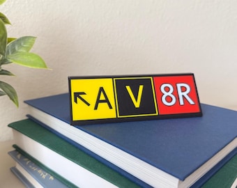 AV8R Desk Decor, Aviator, Captain, First Officer, Pilot Gift, Present Idea for Him or Her, Plane, Airplane Lover Trinket, Bookshelf