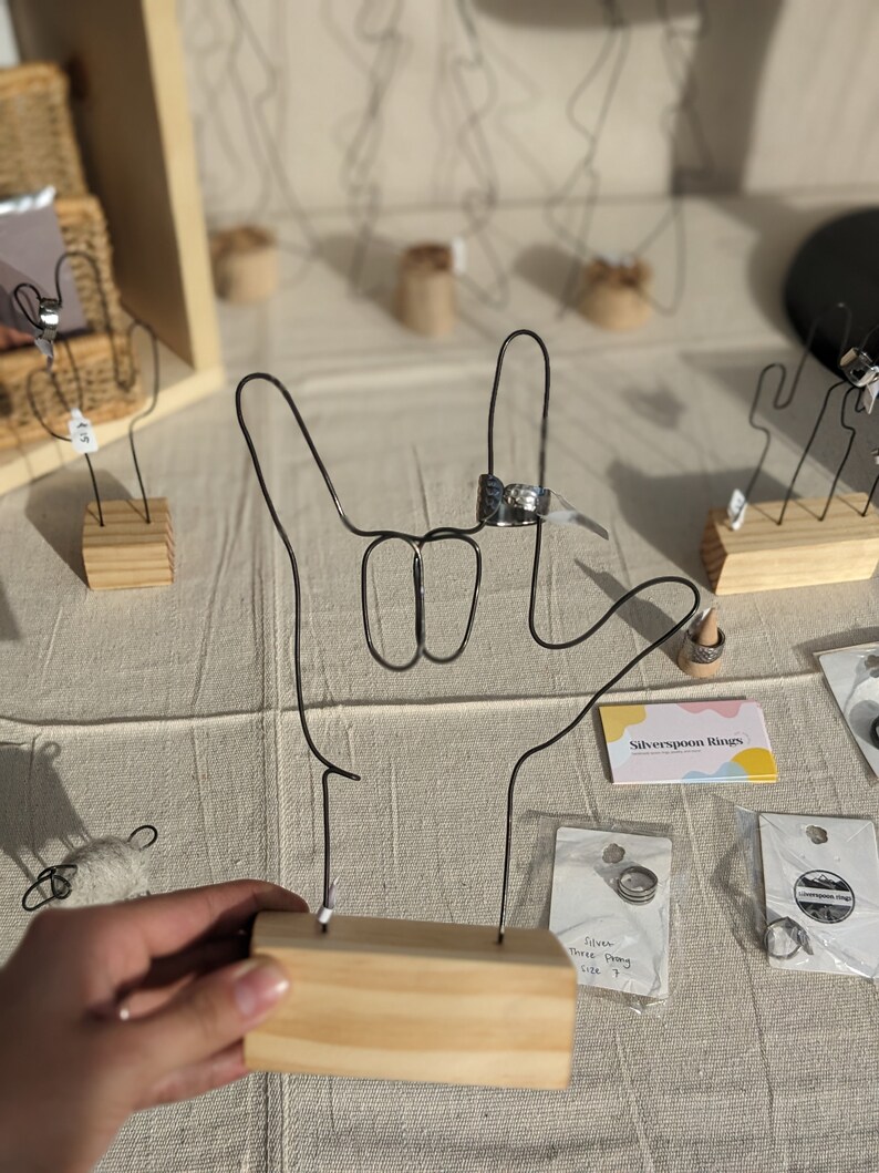 Wire ILY Hand Sign ASL Art Unique Home Decorations Sign Language Hand