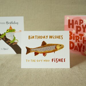 Cartes d'anniversaire inspirées d'illustrations animales, drôles d'animaux mignons, vierges à l'intérieur