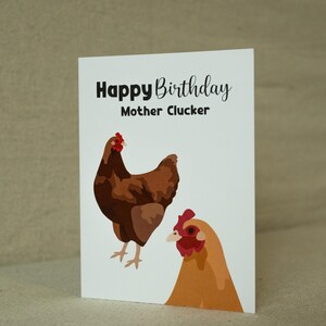 Carte Poulet Drôle Joyeux Anniversaire Mère Clucker Illustration